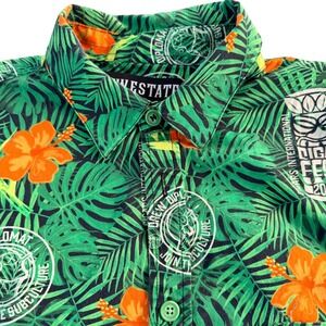 Drew Estate Cigar Fest 2020 Hawaiian Shirt Mens XL Green Tropical Tiki Floral